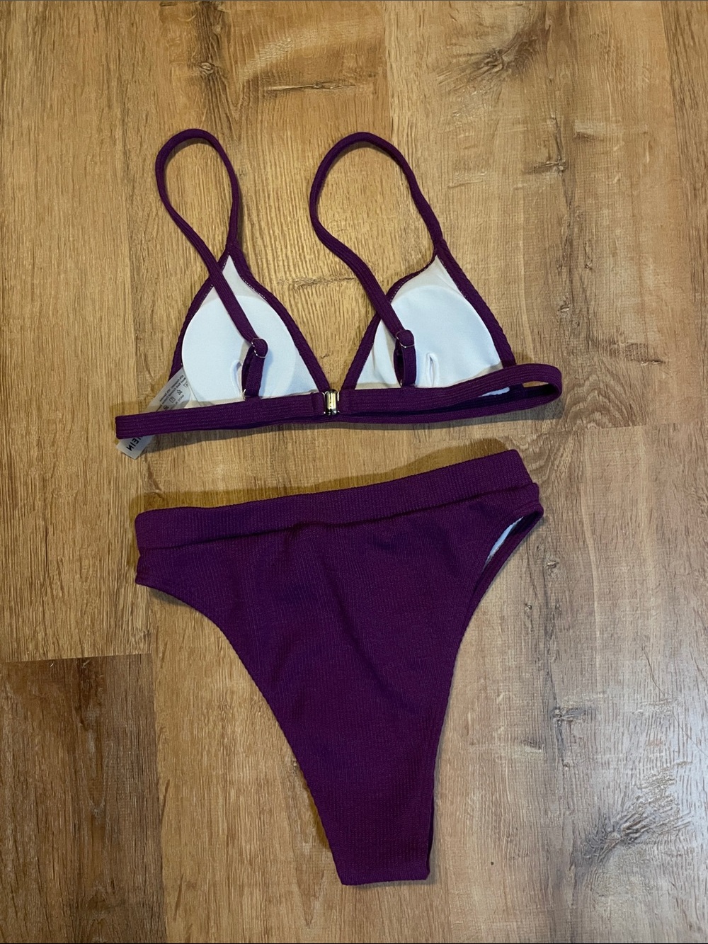 Purple Ribbed Bikini Set - Picture 2 of 5